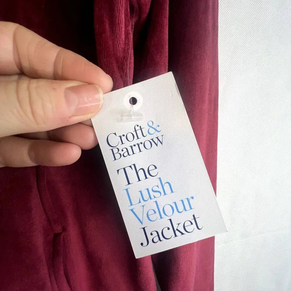 Croft & Barrow NWT The Lush Velour Jacket Size Small - Picture 9 of 11